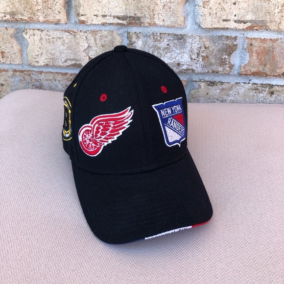 Zephyr Authen Vintage NHL “Original Six” Black Embroidered Hat Cap Size 7 - Picture 2 of 14